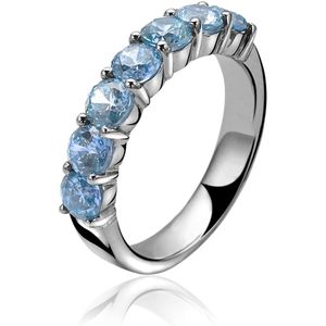 ZINZI zilveren ring blauw ZIR1000B