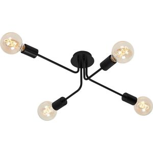 Briloner Leuchten KUGLO plafondlamp industrieel - 4-lichts - E27 max. 60W - zwart