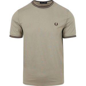 Fred Perry - T-Shirt M1588 Greige U84 - Heren - Maat XXL - Modern-fit