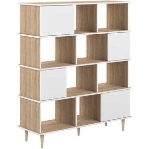 Boekenkast Nosk | 119,6 x 40 x 147 cm | Wit