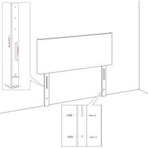 vidaXL - Bedframe - met - hoofdbord - stof - blauw - 100x200 - cm