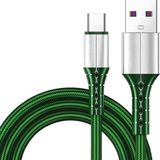 Nylon USB-C Kabel - USB-C naar USB-A - 1m - USBC3 - Groen