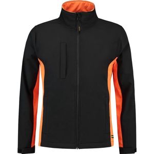 Tricorp Soft Shell Jack Bi-Color - Workwear - 402002 - Zwart / Oranje - maat XXS