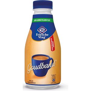 Friesche Vlag Goudband koffiemelk, fles van 300 ml