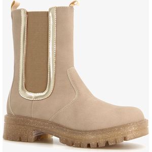 Blue Box meisjes Chelsea boots beige met glitters - Maat 34