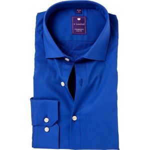 Redmond slim fit overhemd - kobaltblauw - Strijkvriendelijk - Boordmaat: 37/38