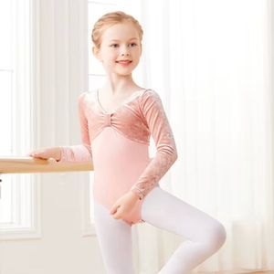 Joya Kids® Roze balletpakje met Fluwelen Body voor 3 tot 12 jaar | Ballerina jurkje Fluweel Roze | Ballet Jurk Lange Mouwen | Cadeau meisje | Maat 150