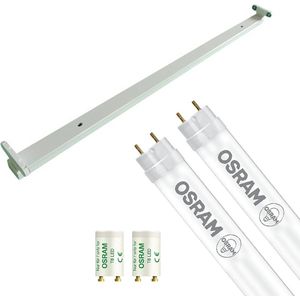 LED TL Armatuur met T8 Buis - OSRAM SubstiTUBE Value EM 840 - Igia Dybolo - 120cm Dubbel - 32.4W - Natuurlijk Wit 4000K