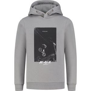 Ballin Amsterdam - Jongens Slim fit Sweaters Hoodie LS - Grey Plain - Maat 12