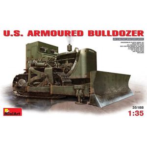 MiniArt U.S. Armoured Bulldozer + Ammo by Mig lijm
