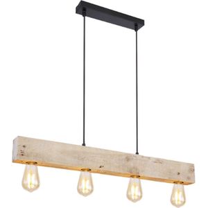 Moderne 4-lichts hanglamp met E27 fitting | 80 x 6 x 120 cm | Woonkamer | Eetkamer