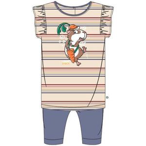 Woody pyjama baby meisjes - multicolor gestreept - cavia - 211-3-BAB-S/924 - maat 62