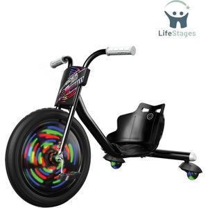 LifeStages - Drift Trike - Riprider 360 - Lichtshow Trike Met Achterwielen - Bewegingsgeactiveerde Meerkleurige Lichten - Driftend Rijden Op 3 Wielen - Voor Kinderen Vanaf 5 Jaa