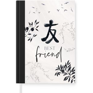 Notitieboek - Schrijfboek - Best friend - Beste vrienden - BFF - Spreuken - Quotes - Notitieboekje klein - A5 formaat - Schrijfblok