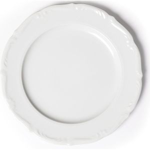 Excelsa Mademoiselle dinerbord, porselein, wit, 27 x 27 x 4 cm