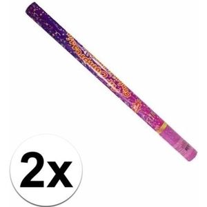 2x Party confetti shooter 80 cm