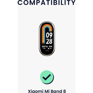 kwmobile elastisch bandje voor smartwatch - geschikt voor Xiaomi Mi Band 8 - Horlogebandje van katoen - In groen