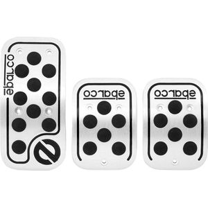 Aluminium racing-pedalen met antislip rubber zwart - SPC0406BK auto pedaal cover