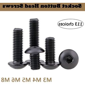 Schroeven 5 stuks uit roestvrij staal met bolkop met zeskantige inkeping - M5 x 12 mm