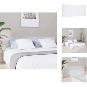 vidaXL Houten Hoofdeinde - Klassiek design - Geschikt voor bedden zonder hoofdeinde - Wit - 200 x 1.5 x 80 cm - Bedonderdeel