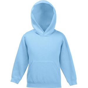 Fruit Of The Loom Kinder Unisex Premium 70/30 Sweatshirt met Capuchon / Hoodie (Hemel Blauw)