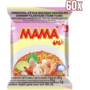 Mama - Instant Noedels Garnalen (Tom Yum) - 60 zakjes - Megabundel