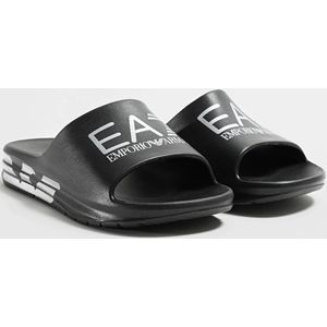 EA7 Emporio Armani Slippers Heren Zwart/Grijs - Maat: 43