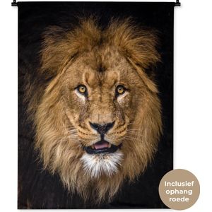Wandkleed Leeuwen - Leeuw portret fotoafdruk Wandkleed katoen 90x120 cm - Wandtapijt met foto