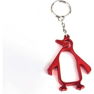 sleutelhanger Pinguin Rood - flesopener van metaal