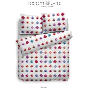 Heckett & Lane Gwyneth Dekbedovertrek - Eenpersoons - 140x200/220 cm - Wit