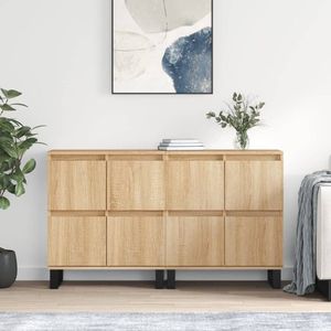 The Living Store Dressoir - Klassieke dressoir - Sonoma eiken - 120 x 35 x 70 cm - Duurzaam hout