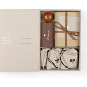 Pure Moms - Luxe Memory box - Zeer luxe Baby Geschenkset - 23 delig Herinneringendoos - Kraamcadeau - Babyshower - Cadeau - inclusief inktafdrukje