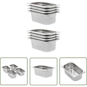 The Living Store Gastronormbakken - GN 1/4 - 265 x 162 x 100 mm - Roestvrij staal