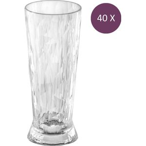 Koziol - Superglas Club No. 11 Bierglas 500 ml Set van 40 Stuks - Kunststof - Transparant