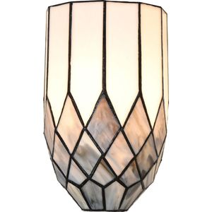 LumiLamp Wandlamp Tiffany 18x27 cm Grijs Glas Tiffany Lampen