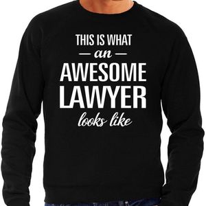 Awesome lawyer - geweldige advocaat cadeau sweater zwart heren - Beroepen / Vaderdag kado trui XL