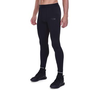 TCA Heren SuperThermal Compressie Pantser Base Layer Thermische Onderpanty met scheenzakken, Zwart Stealth, M