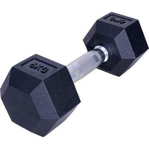 ForzaFit Hexagon Dumbbell Set 2x 6kg - Zwart - Rubber - Halter Gewicht voor Fitness