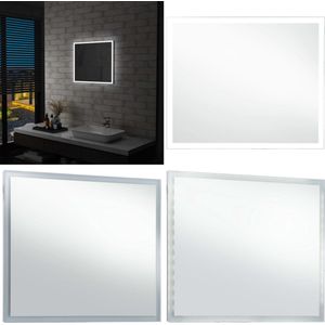 vidaXL Badkamerspiegel LED 60x50 cm - Badkamerspiegel - Badkamerspiegels - Make-upspiegel - Make-upspiegels