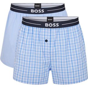 BOSS - Boxershorts 2-Pack Blauw - Heren - Maat XL - Regular-fit