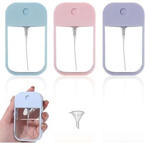 Mini-parfumverstuiver - Set van 3 met trechter voor herbruikbare flesjes - Voor oliën en fixeermiddelen - Ideaal voor cosmetica en parfummonsters