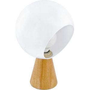 EGLO Mamblas Tafellamp - 1 lichts - 31 cm. - E14 - Hout/wit
