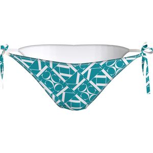 Calvin Klein String Side Tie bikini slip dames blauw dessin