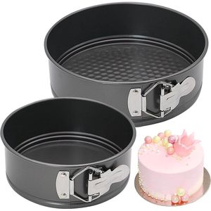 Springvorm cakevormen - 2 stuks - 155 cm en 20 cm - ronde cheesecake pan - bakwaren - taartvorm voor fruittaart - koekjes - fruitcake