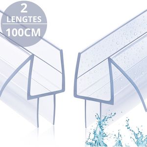 Vestifex® Douchedeurafdichting met Waterkering - Douchestrip - Waterstopper Douche - Lekdorpel - Lekstrip Geschikt voor Glas van 6 tot 8 mm - Horizontaal