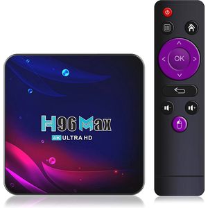 H96 Max Tv Box 2 - 32 GB Android 11 -Mediaplayer Met Kodi, Netflix en Playstore-4K decoder - Apps via Playstore en internet - Wifi en ethernet - Dolby geluid - Met Kodi, Netflix, Disney+ en meer - Bluetooth
