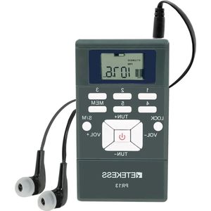 Draagbare Mini Radio - FM-Ontvanger - Voordelen - 1 stuk - Zwart