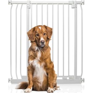 Extra Hoog Dierenhekje 80-89cm - Klembevestiging voor Trap, Gang en Deur, Ideaal voor Puppy's en Honden