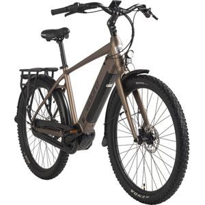 Adore Fiets (elektrisch) ADORE E-Citybike 28"" aluminium stadsfiets CX-290 middenmotor 60NM / 15Ah brons mat - 44 cm