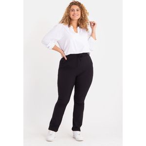 Zwarte Broek/Pantalon van Je m'appelle - Dames - Plus Size - Travelstof - 44 - 1 maat beschikbaar